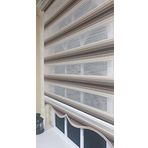 Storburada Zebra Renk Geçişli Kahve Etek Dilimli Stb 484 Kahverengi 170 X 200 Stor Plise Perde
