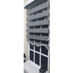 Storburada Zebra Siyah Gümüş Etek Dilimli St 009 Gri 70 X 200 Stor Perde