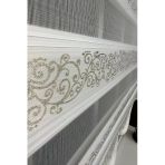 Storburada Zebra Stor Perde Altın Sarmaşık Desen Etek Dilimli Stb9300 V 02 Sarı 70 X 200