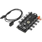 Store 4337 10 Port Fan Çoklayıcı Y Pwm Splitter 4 Pin 12V Switch Power Güç Ide Çoğaltıcı Molex Kanal Kasa