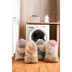 Store 4'lü Çamaşır Yıkama Filesi Ayakkabı Yıkama Filesi Renkli Ipli 40X60 cm