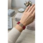 Store 99 ‘luk bileklik tasarım tesbih bordo cam kristal boncuk
