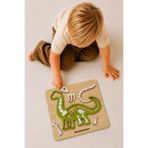 Store Ahşap Dinozor Puzzle Bul Tak Oyuncak Brachiosaurus Iskelet 3+ Yaş Eğitici Montessori Yapboz