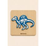 Store Ahşap Dinozor Puzzle Bul Tak Oyuncak Spinosaurus Iskelet 3+ Yaş Eğitici Montessori Yapboz