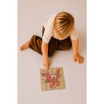 Store Ahşap Dinozor Puzzle Bul Tak Oyuncak Velociraptor Iskelet 3+ Yaş Eğitici Montessori Yapboz