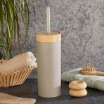 Store Bambu Görünümlü Ahşap Desen Tuvalet Fırçası Seti (Banyo - Mutfak - Tuvalet - Balkon) (Krem, Fırça)