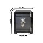 Store Çelik Para Kasası 40 Cm Siyah Gri