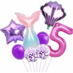 Store Deniz Kızı Konsept 5 Yaş Balon Deniz Kızı Doğum Günü Set Yaş Balon Set