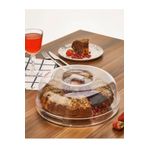 Store Kek Fanusu Pleksi Kek Pasta Sunum Standı Tepsi Fanus Kristal Sunum Tepsisi 25 Cm