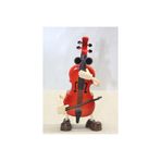 Store Keman Şeklinde Müzik Kutusu Ahşap Mekanik Kurmalı Nostaljik Dekoratif 20x8 Cm