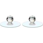 Store Kulp Kristal Başlıklı 4'lü Yapışkanlı Kulp Dolap Çekmece Kulp Tutacak Askı