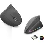 Store Mania Ieg™ Ergonomik Dikey Mouse Dual Mode 1600 Dpi Sessiz Rgb - Siyah ND1211