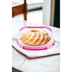 Store Max Kek Fanusu - Pasta Fanusu - Kilitli Kapaklı - 7 Litre - Milenyum Pembe Beyaz