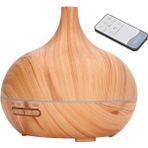 Store Mini Boy 15CM Buhar Makinesi 550ML Uzaktan Kumandalı Ahşap Görünümlü Hava Nemlendirici Hava Aroma Nemlendirici Yatak Odası Çocuk Odası Için Bn-01