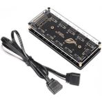 Store PX-4847 Argb Rgb Çoklayıcı, Rgb 3 Pin 11 Port 5V Sata Power Güç Fan Çoklayıcı, Şerit Rgb Hub Kablo Splitter (Anakart 3 Pin Rgb Olması Durumunda Çalışır. Rgb Kit Değildir.)