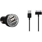 Store SMG-482 2A Samsung Tabletler Iki USB Araç Şarj Cihazı + Kablosu