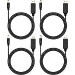 Store Telesky 4 Paket USB - Dc Güç Kablosu, 12 V Gücü Dönüştürülmesi Gereken Cihazlar Için 5,5 x 2,1 mm Fiş Namlu Jak ile 5 V - 12 V Gücü (Siyah, 3,3 Feet/1 Metre)