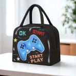 Store Termal Özellikli Şık Beslenme Çantası Figürlü 3D Görünümlü Düz Baskı Termal Yemek ve Yiyecek Çantası - Playstation