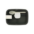 Store Vakumlu Lunchbox Yemek Kabı – Sızdırmaz, Taşınabilir ve Sağlıklı Saklama Kutusu | Çatal Kaşık Bölmeli | Gıda Dostu (Gri) - Kestane Akaju - Option-1