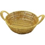 Store Yuvarlak Plastik Hasır Ekmek - Çok Amaçlı Sepet Kulplu - Metal Iskelet TABAN:18CM - AĞIZ:24CM Derinlik:8cm