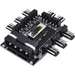 Store8 Port Fan Çoklayıcı Hub Y Pwm Splitter Ide Molex Soğutma 3 Pin 4 Switch Anahtarlı 4336