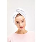 Storemax %100 Pamuk Beyaz Havlu Bone Saç Kurutma Bonesi Kafa Havlusu Duş Banyo Bonesi Islak Saç Kurulama Bone