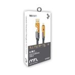 Storemax 100 W Pd 4 In 1 Usb+C Type C To Lightning Şarj Kablosu, Metal Başlık Sağlam Kopmaz Kablo 100 W Pd Hızlı Şarj Ios Typec USB iphone Mtl MT2512 - 001-Renkli