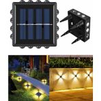 Storemax 12 LED Solar Güneş Enerjili Bahçe Aydınlatma Gün Işığı Aplik LED Işık Işıldak Lamba Fener Süs Balkon Dekorasyonu Kamp Peyzaj Teras Avlu Havuz Veranda Su Geçirmez Duvar ve Zemine Uygun Otomatik On/off