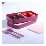 Storemax 2 Katlı Mikrodalga Uyumlu Yemek Saklama Kabı Beslenme Kutusu Sporcu Öğrenci Okul Işyeri Sefer Tası Mor - 0 - 249 ml