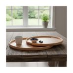 Storemax 2'li Bambu Tepsi Seti, Ince Tasarım Özel Üretim Yuvarlak 2'li Bambu Tepsi Seti (33 * 22 * 1cm-40 * 28 * 1cm) - 0 - 249 ml