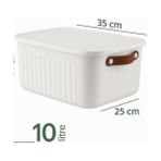 Storemax 2'li Kapaklı Saklama Kutusu Seti -10 Litre – Turuncu -Taşınabilir Kulplu, Dolap Içi Düzenleyici, Çok Amaçlı Organizer Kutu, Oyuncak & Kıyafet Kutusu - -50 C