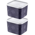 Storemax 2'li Set No Frost Saklama Kabı Lacivert 1250 ml - 0,33 - 0 Siyah