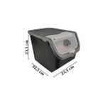 Storemax 2'li Soğan Patates Saklama Kabı 12 Litre - Gri - 0,33 - 0 Siyah