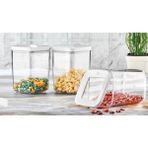 Storemax 3 Lü 1000 ml Kare Saklama Kabı, Beyaz - 0,33 - 0 Siyah