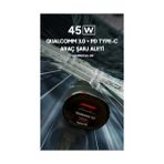 Storemax 45W Ultra Hızlı Araç Şarj Cihazı | Pd + USB Çift Girişli | Tüm Cihazlar ile Uyumlu (Siyah) - 001-Renkli