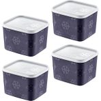 Storemax 4'lü Set No Frost Saklama Kabı Lacivert 1250 ml - 0,33 - 0 Siyah