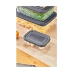 Storemax 5’li Buzdolabı Saklama Kabı Seti – Sızdırmaz, Gıda Koruyucu, Şeffaf Dikdörtgen Organizer, Istiflenebilir – Buzdolabı/dolap - 0,33 - 0 Siyah
