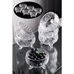 Storemax 6'lı Ayaklı Kristal Cam Lüks Çerezlik/lokumluk/reçellik (8X8X5 Cm) - 0 - 249 ml