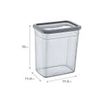Storemax 6'lı Setskali Dikdörtgen Saklama Kabı 2350 ml - Antrasit, Çok Amaçlı Saklama Kabı - 1/100 Toz Ceviz