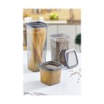 Storemax 8'li Set Skali Kare Saklama Kabı (8'şer Adet 740 Ml, 1440 Ml, 2350 Ml) - 1/100 Toz Ceviz