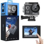 Storemax Action Cam 4K60FPS 40M Sualtı Kamera 20MP Wifi Aksiyon Kamerası, Dokunmatik Ekranlı Eıs, 8x Zoom Ses Kumandalı Uzaktan Kumandalı Aksesuar Kiti Spor Kamera (V50) - Ahşap