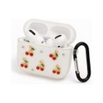 Storemax Airpods 3. Nesil ile Uyumlu Glitter Silikon Kılıf Şeffaf Simli Koruyucu Kiraz Deseniyle Askı Aparatı Dahil Çanta Kolu ve Kemer Tokasına Takılabilir Airpods 3 Için Kulaklık Kılıfı - Altın
