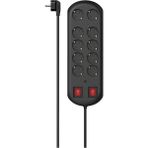 Storemax Akım Korumalı Priz, 2 Switches, 2m, Siyah