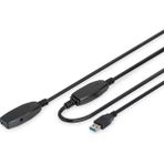 Storemax Aktif USB 3.0 Uzatma Kablosu - 10 M - 5 Gbps Aktarım Hızı - Tak ve Çalıştır - Hotswap - LED Fonksiyon Göstergesi - Siyah - Ahşap