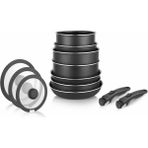 Storemax All-In-One Titanium 12 Parça Set: 20-24CM Derin & 24-26CM Sığ Tencere 22-26-28CM Tava 20CM-24CM-26CM Cam Kapak 2 Adet Özel Sap