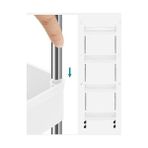 Storemax Arabası, 4 Seviyeli Mutfak Arabası, Mutfak Rafı, Tekerlekli Niş Rafı, Banyo Rafı, Yerden Tasarruf Sağlayan, Beyaz - 00 Beyaz