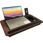 Storemax Axolotl Telefon ve Tablet Bölmeli Minderli Laptop Sehpası Notebook Bilgisayar Çalışma Masası, Antik Meşe