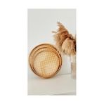 Storemax Bambu 3'lü Yuvarlak Servis Tepsisi Seti – 30-35-40 cm Hasır Örgü Desenli Doğal Bambu Tepsi, Çay Kahve Sunum Tepsisi, Dekoratif & Kaymaz Yüzeyli Şık Servis Tepsisi (Yuvarlak) - 0 - 249 ml