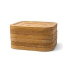 Storemax Bambu Kare Çay Tabağı Bardak Altlığı 6'lı Set | Dekoratif ve Doğal Bambu Altlık – Şık ve Dayanıklı Tasarım (10CM x 10CM) - 0 - 249 ml