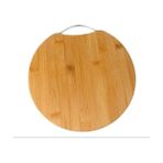 Storemax Bambu Kesim Sunum Tahtası Yuvarlak 28 * 28 * 1,5 Cm, Asma Aparatlı Kesme Tahtası, Ahşap Kesme Tahtası. - Altın